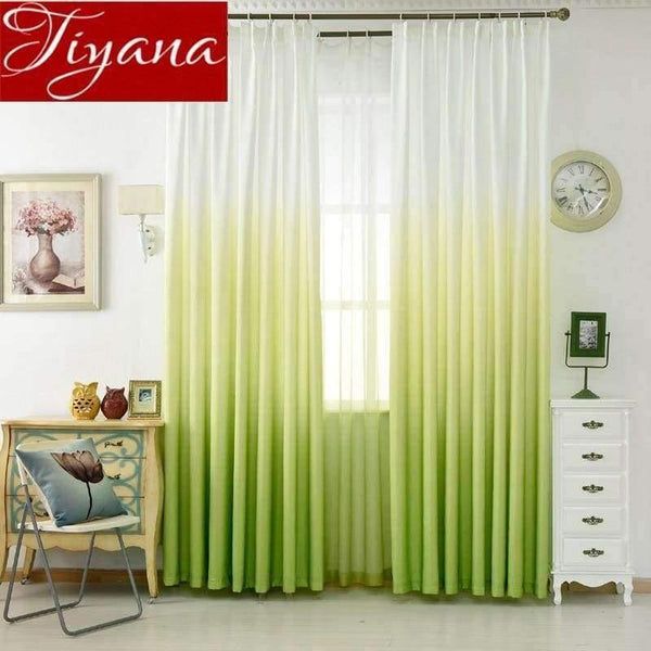Planet Gates Curtains Gradient Print Voile Curtain Modern Window Living Room Tulle Curtains Drapes Gray Fabric Cortinas T&185 #30