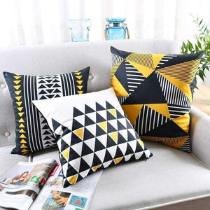 Planet Gates Cushion Cover Geometric Cushion Yellow Decorative Pillows Black Velvet Cushions Cover Home Decor Pillow For Sofa
