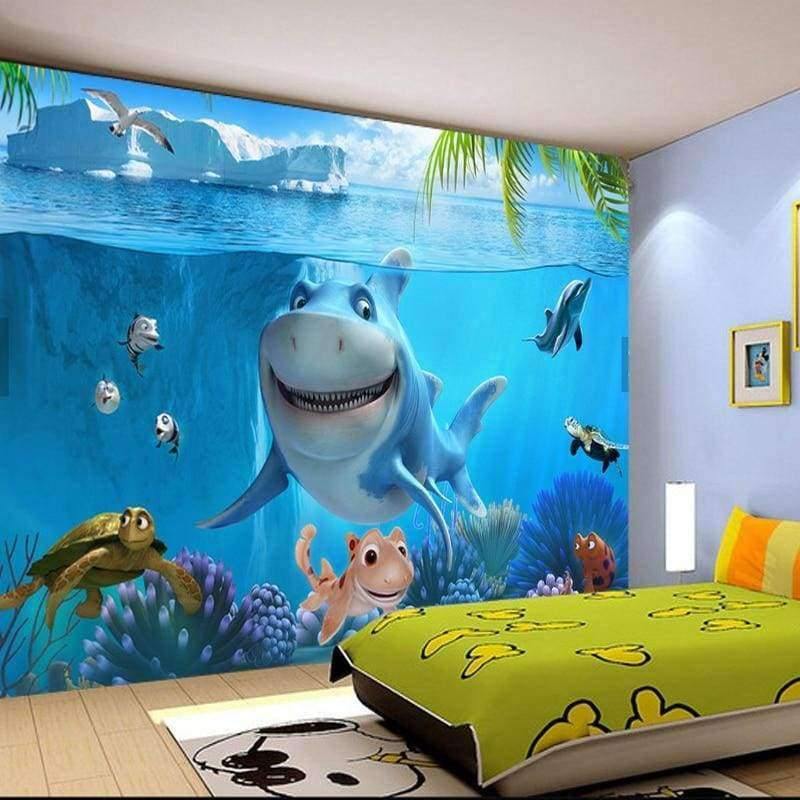 Planet Gates Custom 3D Mural Wallpaper Non-woven children Room wall covering Wall paper 3d stereo sea world 3D kid Photo Wallpaper Home Decor