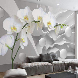 Planet Gates Custom 3d stereoscopic wallpaper space butterfly orchid ball wallpaper modern living room bedroom 3D wallpapers large mural