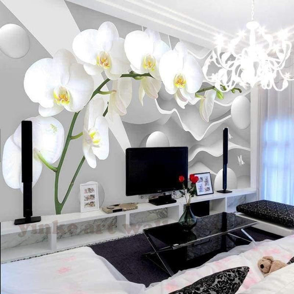 Planet Gates Custom 3d stereoscopic wallpaper space butterfly orchid ball wallpaper modern living room bedroom 3D wallpapers large mural