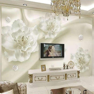 Planet Gates Custom Any Size 3D Wall Murals Wallpaper Silk Flower European Style 3D TV Background Large Wall Painting Living Room Mural Paper