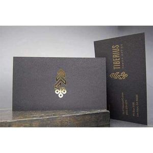 Planet Gates Custom black gold stamping business card printing Business Card Printing gold foil gift card