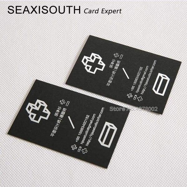 Planet Gates Custom business cards gold foil cards embossed carving name card printing Japanese black card / 300g