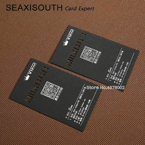 Planet Gates Custom business cards gold foil cards embossed carving name card printing Japanese black card / 300g