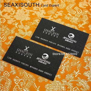 Planet Gates Custom business cards gold foil cards embossed carving name card printing Japanese black card / 300g
