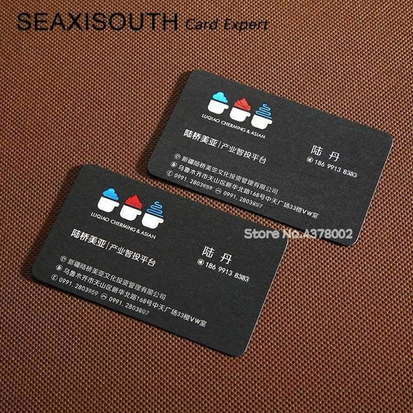 Planet Gates Custom business cards gold foil cards embossed carving name card printing Japanese black card / 300g