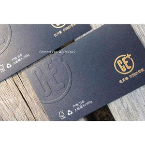 Planet Gates Custom business cards gold foil cards embossed carving name card printing Japanese black card / 300g