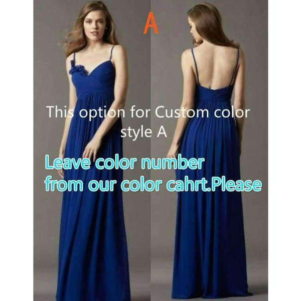 Planet Gates Custom color style A / 2 Sweet 4 style long Bridesmaid Dresses colors wedding dress, Prom party dress women Plus size