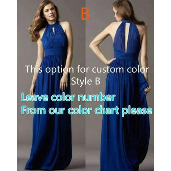 Planet Gates Custom color style B / 2 Sweet 4 style long Bridesmaid Dresses colors wedding dress, Prom party dress women Plus size