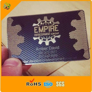 Planet Gates Custom Invitation Visit Blanks Laser Cut Credit Black Metal Business Card