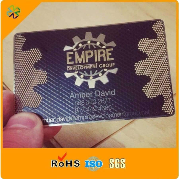 Planet Gates Custom Invitation Visit Blanks Laser Cut Credit Black Metal Business Card