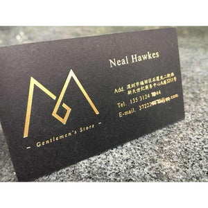 Planet Gates Custom letterpress business card print  high quality 500gsm black paper gold silve foil/stamping nama card, free design