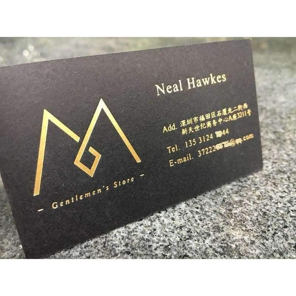 Planet Gates Custom letterpress business card print  high quality 500gsm black paper gold silve foil/stamping nama card, free design