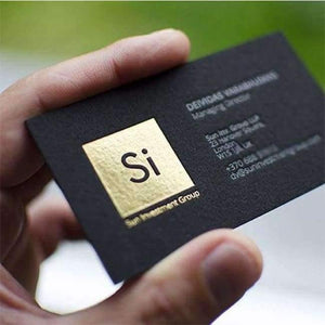 Planet Gates Custom letterpress business card print  high quality 500gsm black paper gold silve foil/stamping nama card, free design