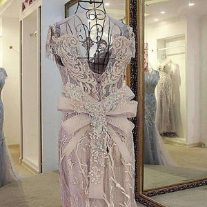 Planet Gates Custom Made Sleeveless O-Neck Embroidery Crystal Mermaid Wedding Dress 2018 Wedding Dresses Trumpet Court Train