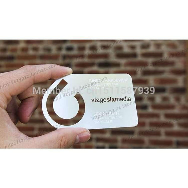 Planet Gates Custom metal business cards  Deluxe Metal Business Card printing visit/name Card100pcs a lot free designing and free shipping