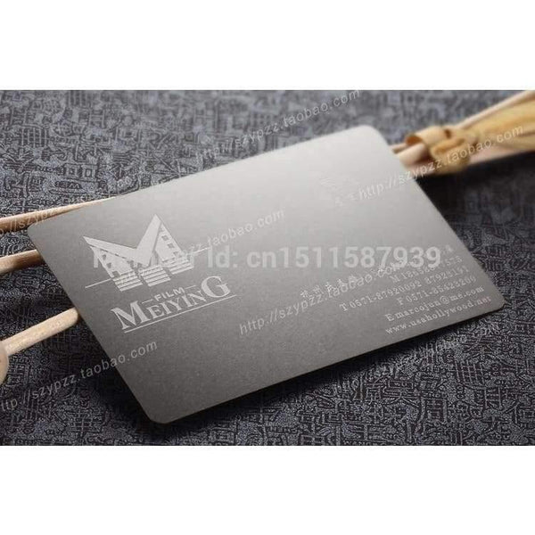 Planet Gates Custom metal business cards  Deluxe Metal Business Card printing visit/name Card100pcs a lot free designing and free shipping