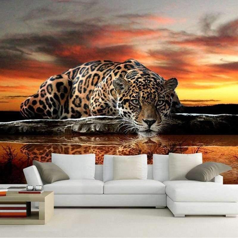Planet Gates Custom Photo Wall Paper 3D Stereoscopic Animal Leopard Wall Mural Wall Papers Home Decor Living Room Bedroom Backdrop Wallpaper