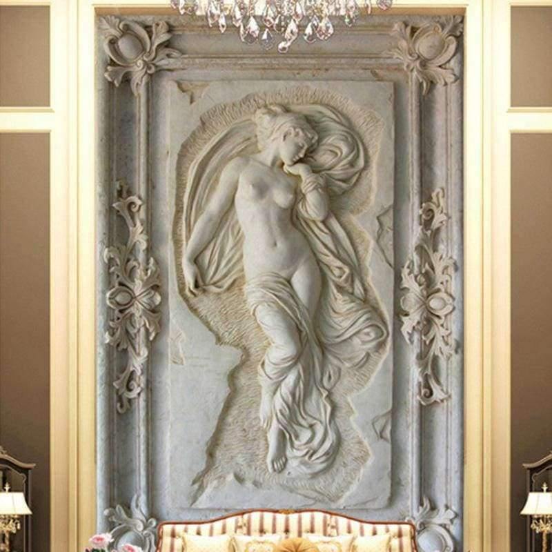 Planet Gates Custom Photo Wallpaper European Style Figure Statue 3D Embossed Mural Hotel Living Room Backdrop Mural Wall Papers 3D Home Decor