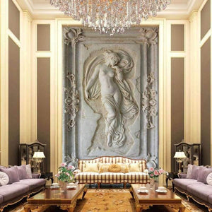 Planet Gates Custom Photo Wallpaper European Style Figure Statue 3D Embossed Mural Hotel Living Room Backdrop Mural Wall Papers 3D Home Decor