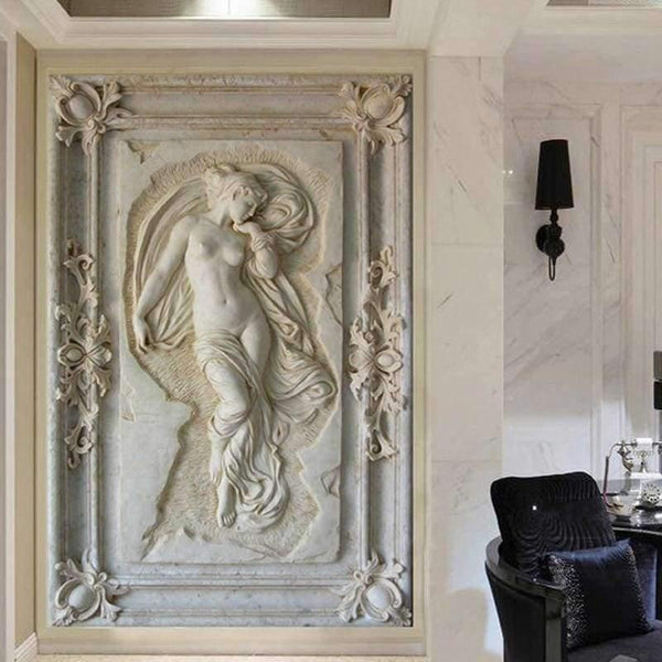 Planet Gates Custom Photo Wallpaper European Style Figure Statue 3D Embossed Mural Hotel Living Room Backdrop Mural Wall Papers 3D Home Decor