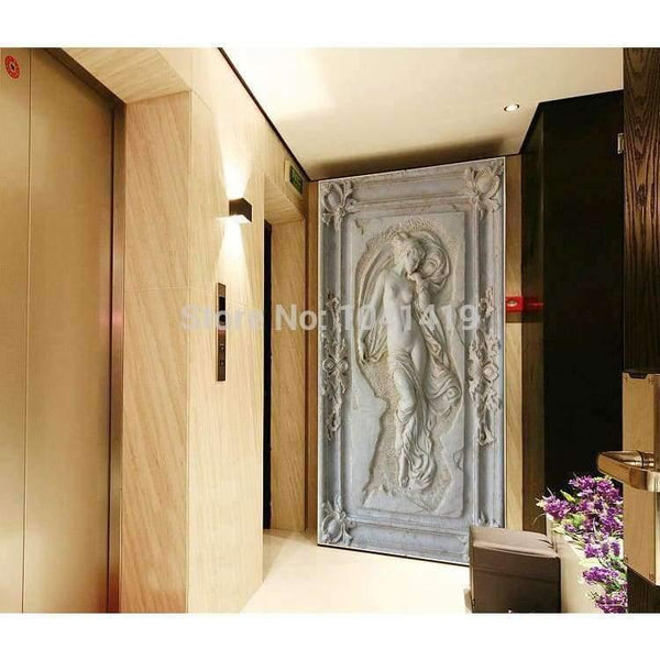 Planet Gates Custom Photo Wallpaper European Style Figure Statue 3D Embossed Mural Hotel Living Room Backdrop Mural Wall Papers 3D Home Decor