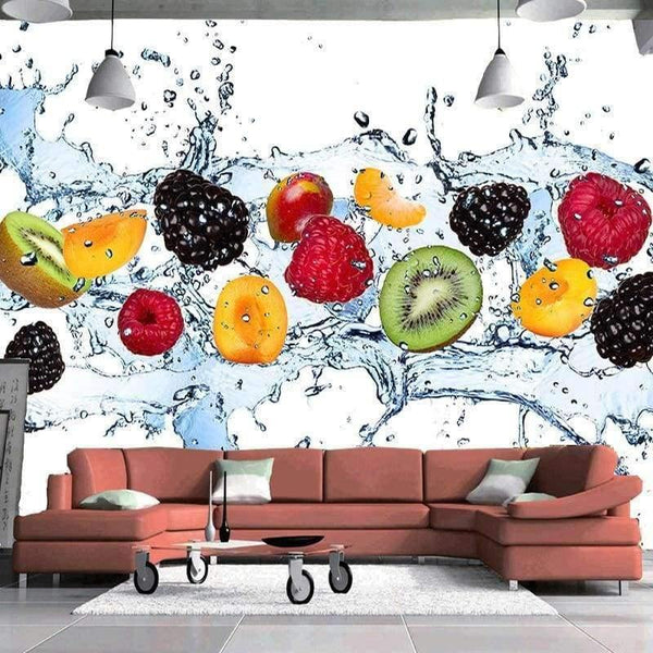 Planet Gates Custom Wall Painting Fresh Fruit Photo Wallpaper Restaurant Living Room Kitchen Background Wall Mural Non-woven Wallpaper Modern