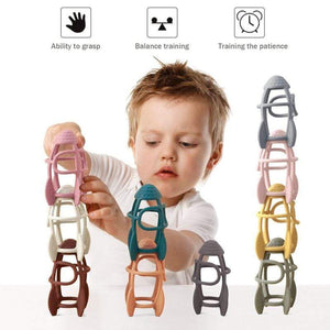 Planet Gates Customizable Logo Baby Teether Molar Toy Food Grade Silicone Material Toy Ball Educational Toy Boy Girl Gift BPA Free