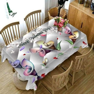 Planet Gates Customize 3D Tablecloth Colored Paper Flower Pattern Dustproof Thicken Cotton Wedding Party Rectangular Table cloth Home textile