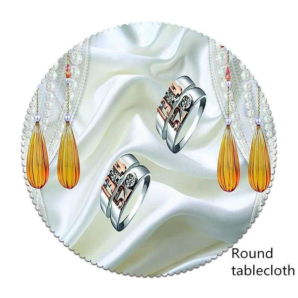 Planet Gates Customize 3D Tablecloth Colored Paper Flower Pattern Dustproof Thicken Cotton Wedding Party Rectangular Table cloth Home textile