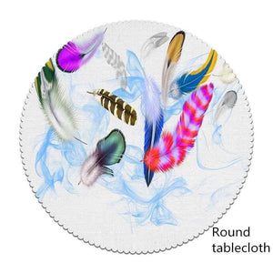 Planet Gates Customize 3D Tablecloth Colored Paper Flower Pattern Dustproof Thicken Cotton Wedding Party Rectangular Table cloth Home textile