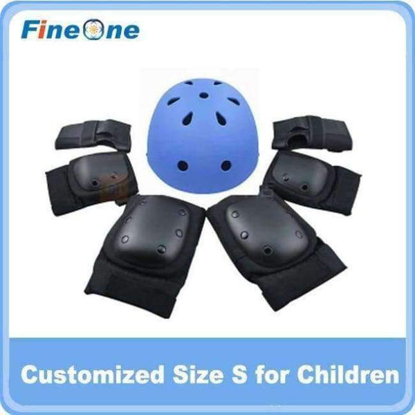 Planet Gates Customized Blue S Helmet Elbow Knee Protection Kit Skating Helmet Electric Scooter Protection Kit for Ninbot Mini Balacne Scooter