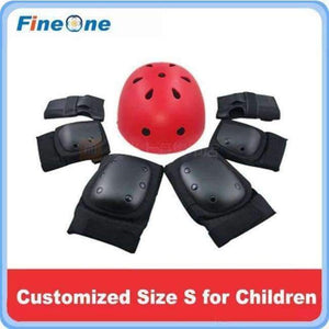 Planet Gates Customized Red S Helmet Elbow Knee Protection Kit Skating Helmet Electric Scooter Protection Kit for Ninbot Mini Balacne Scooter