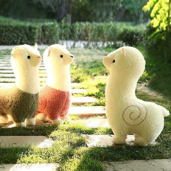 Planet Gates Cute Alpaca 6 Color Plush Toys Fashion Animal Soft Stuffed Dolls Office Chair Sofa Kawaii Pillows Birthday Gift for Child Girls