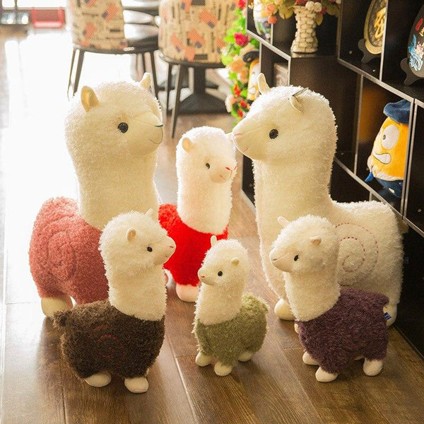 Planet Gates Cute Alpaca 6 Color Plush Toys Fashion Animal Soft Stuffed Dolls Office Chair Sofa Kawaii Pillows Birthday Gift for Child Girls