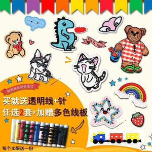 Planet Gates Cute Anime Cartoon Children Iron On Patches For Clothing Sticker Sew On Embroidery Patch On Clothes Applique Stripes Mix Lot