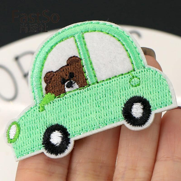 Planet Gates Cute Anime Cartoon Children Iron On Patches For Clothing Sticker Sew On Embroidery Patch On Clothes Applique Stripes Mix Lot