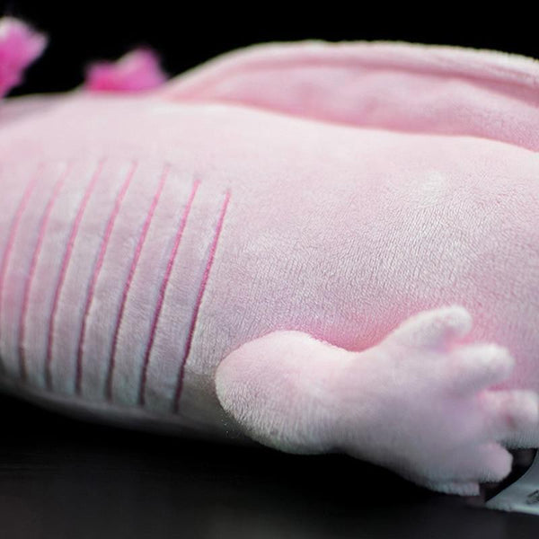 Planet Gates Cute Axolotl Soft Stuffed Plush Toy Realistic Simulation Ambystoma Mexicanum Pink Dinosaur Animal Model Doll For Kids Audlt Gift