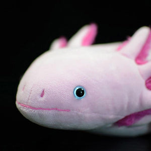 Planet Gates Cute Axolotl Soft Stuffed Plush Toy Realistic Simulation Ambystoma Mexicanum Pink Dinosaur Animal Model Doll For Kids Audlt Gift