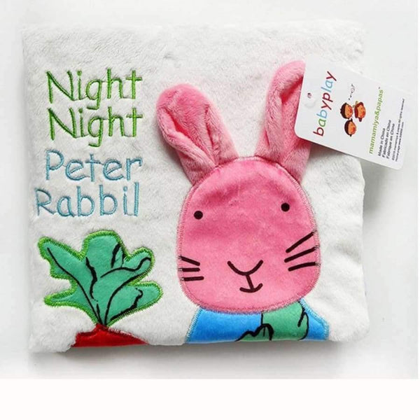 Planet Gates Cute baby cloth book night rabbit Baby Educational toys Animal Cat Rabbit Duck squirrel Rattle infant Toys