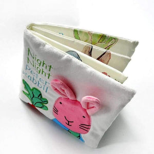 Planet Gates Cute baby cloth book night rabbit Baby Educational toys Animal Cat Rabbit Duck squirrel Rattle infant Toys