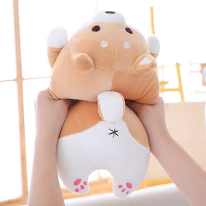 Planet Gates Cute Corgi Dog doll pillow Shiba Inu plush toy  holding sleeping doll Stuffed animal pillow gift for baby 35cm