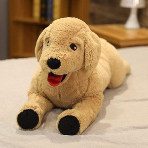 Planet Gates Cute dog plush toy life like labrador puppy soft doll stuffed real life animal lying position dog pillow kids toys birthday gift
