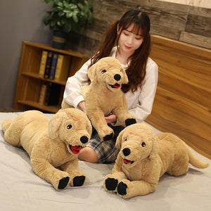 Planet Gates Cute dog plush toy life like labrador puppy soft doll stuffed real life animal lying position dog pillow kids toys birthday gift