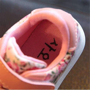 Planet Gates Cute Flower Baby Girls Shoes Comfortable Leather Kids Sneakers For Girl Toddler Newborn Shoes Soft Bottom First Walker