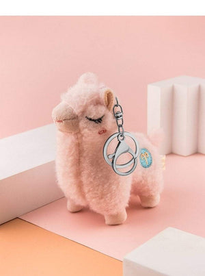 Planet Gates Cute mini alpaca smiling alpaca soft cotton animal plush stuffed doll toy keychain cartoon bag pendant kids girl birthday gift