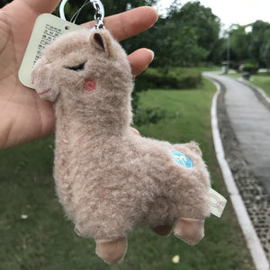Planet Gates Cute mini alpaca smiling alpaca soft cotton animal plush stuffed doll toy keychain cartoon bag pendant kids girl birthday gift