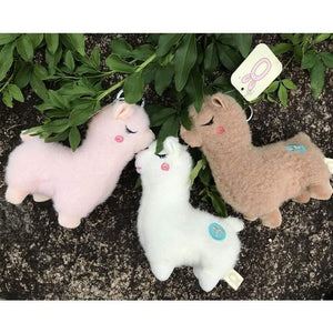 Planet Gates Cute mini alpaca smiling alpaca soft cotton animal plush stuffed doll toy keychain cartoon bag pendant kids girl birthday gift