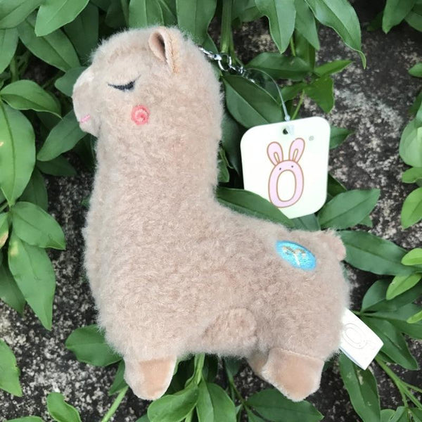 Planet Gates Cute mini alpaca smiling alpaca soft cotton animal plush stuffed doll toy keychain cartoon bag pendant kids girl birthday gift
